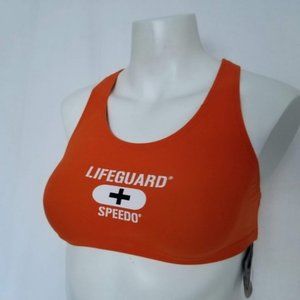 Speedo Lifeguard Swim Top Racer Back Bikini Top XS